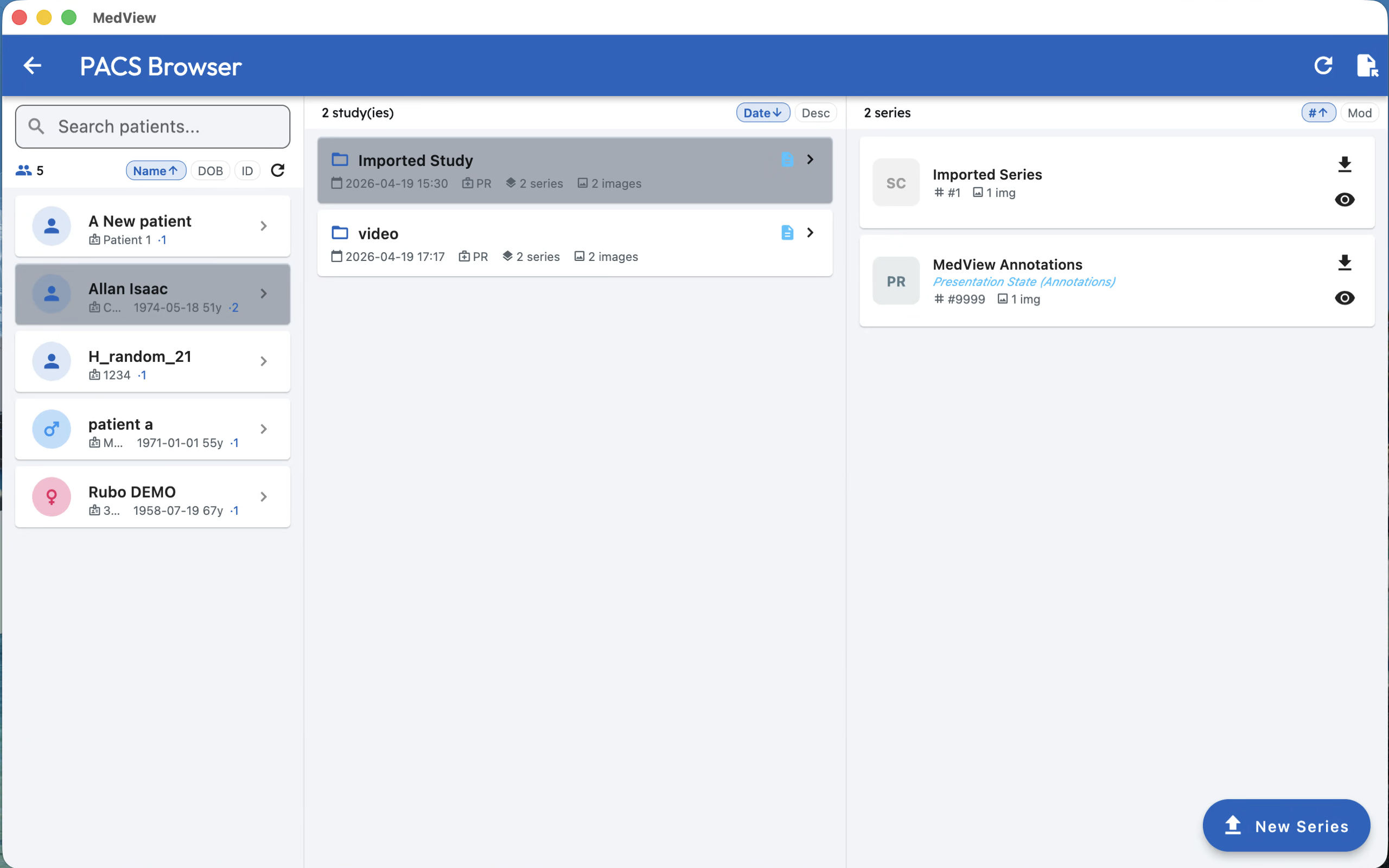 MedView desktop
